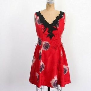 Silk watercolor floral cocktail dress*Leifsdottir*